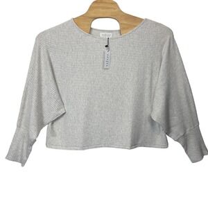 Velvet Graham & Spencer Pepper Dolman Sleeve Boatneck Lux Rib Sweater Ash 2X USA